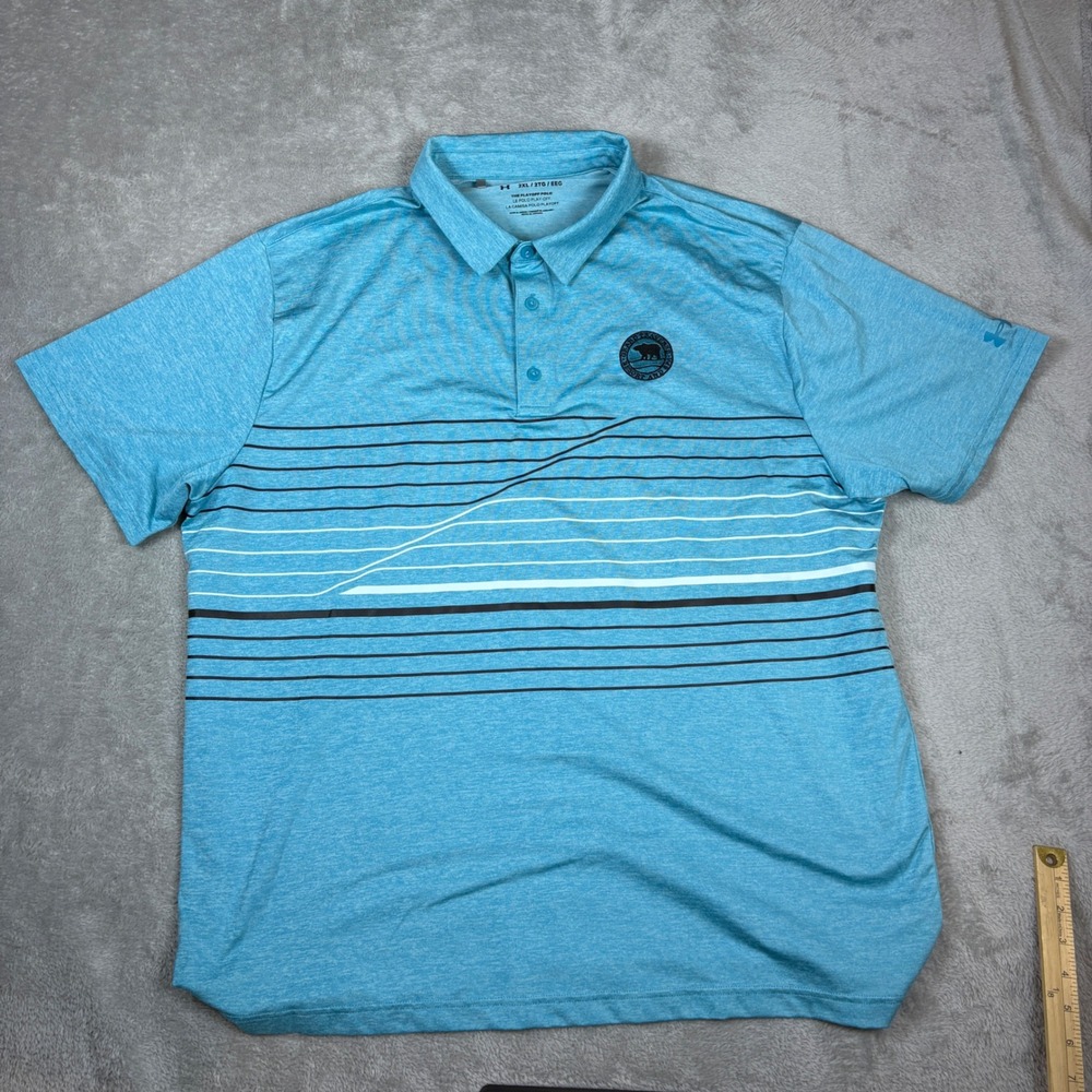 Under Armour Polo‎ Mens 2XL The Playoff Polo Grand Traverse Resort Blue Stretch